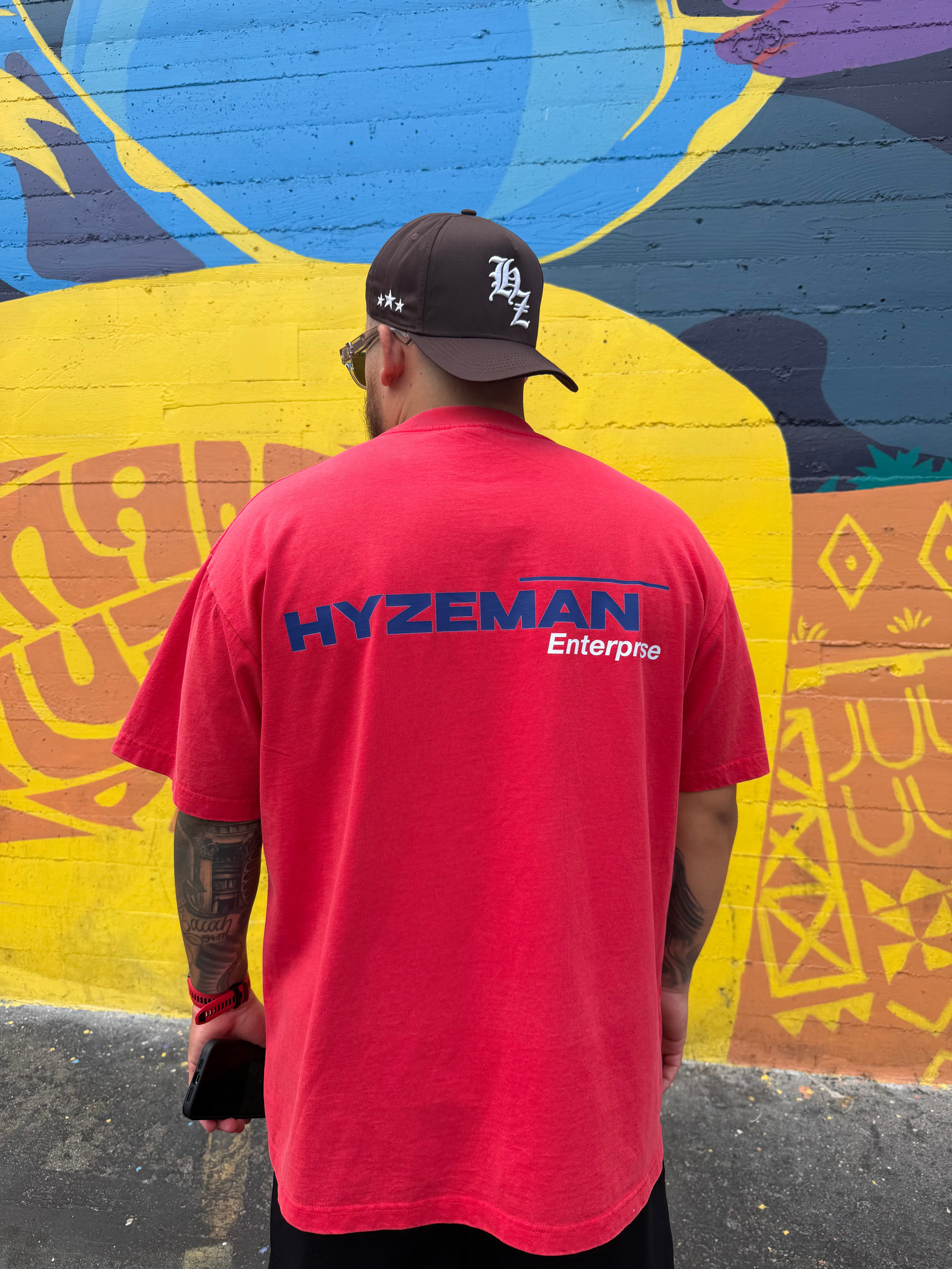 HYZEMAN TEXT LOGO TEE - RED