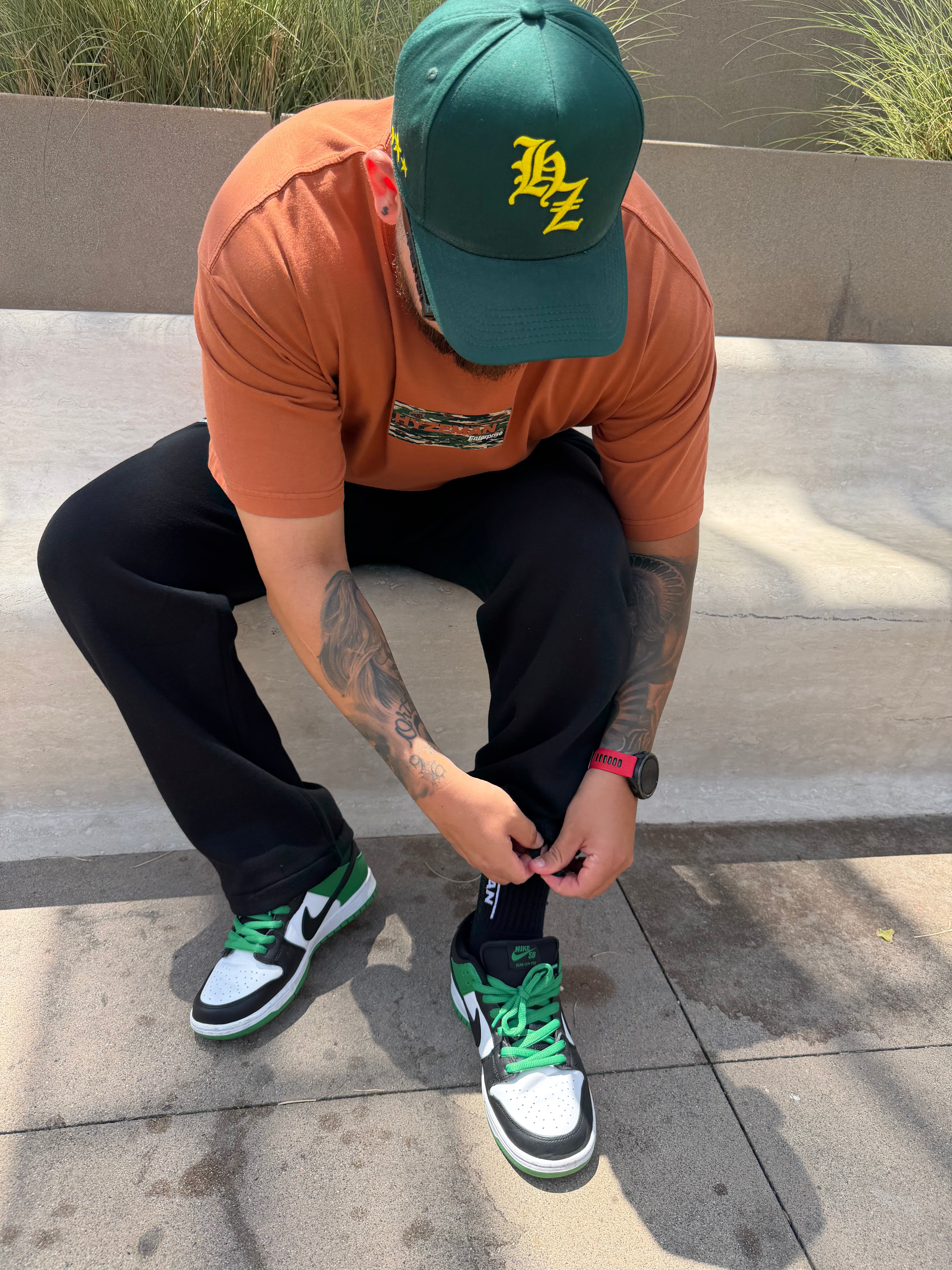 HYZEMAN CAMO BOX LOGO TEE - ORANGE