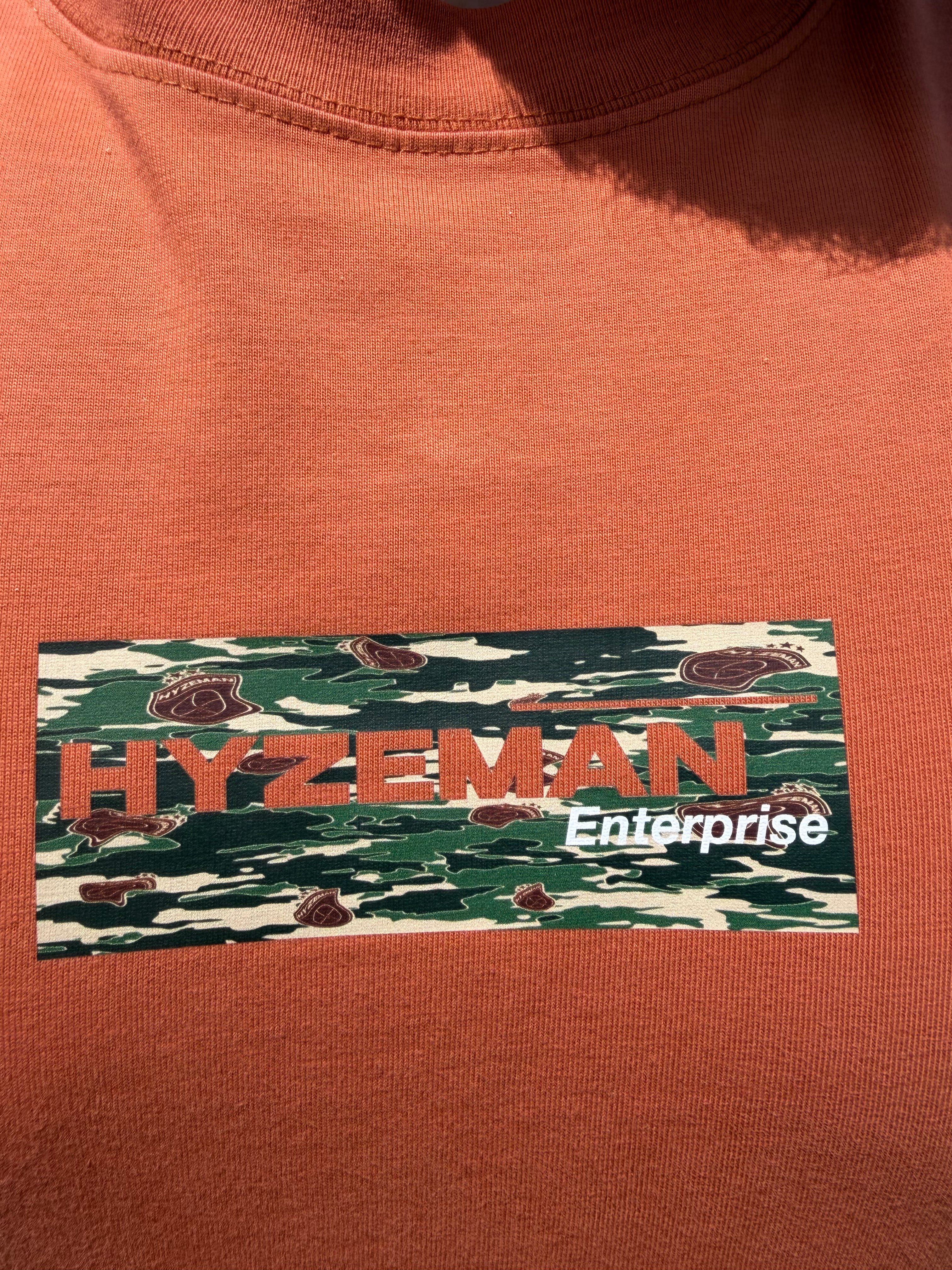 HYZEMAN CAMO BOX LOGO TEE - ORANGE